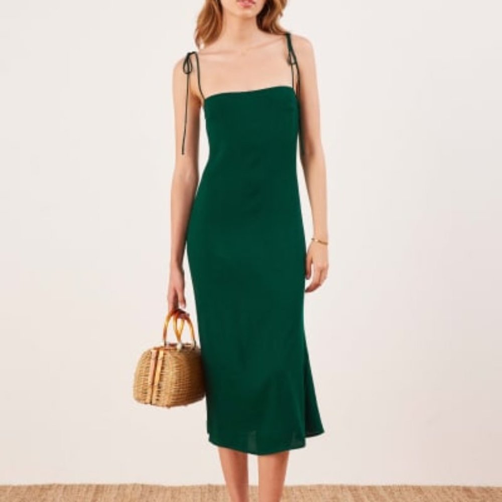 Green Tie Strap Midi